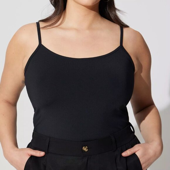 Torrid Sculpting Cami 5X Tank Top Black Knit Layering Scoop Neck Plus Size (28) - Picture 2 of 3